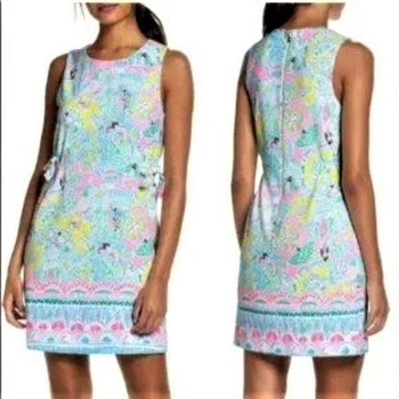 (70% OFF) NWT Lilly Pulitzer Marli Pastel Multi Color Stretch Shift Dress $275 - Picture 3 of 8